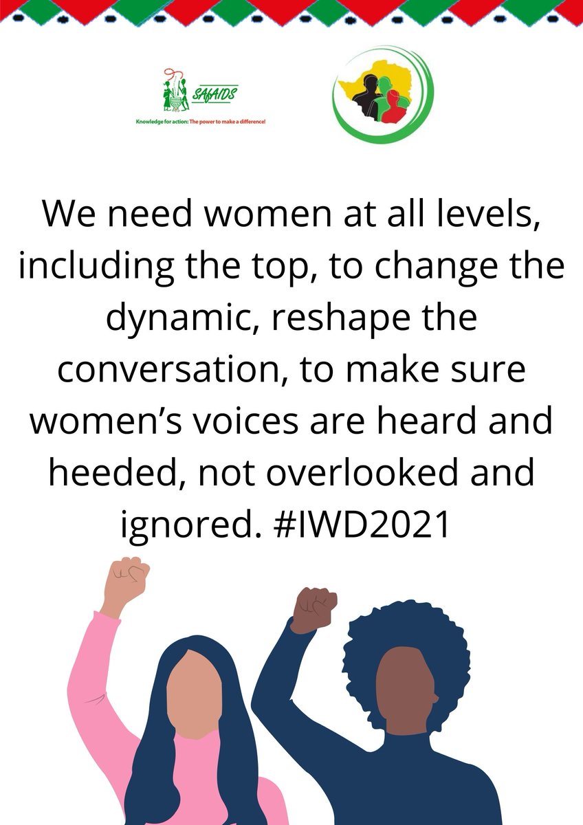 MenEngageZim (@menengagezim) on Twitter photo We need women at all levels, including the top, to change the dynamic, reshape the conversation, to make sure women’s voices are heard and heeded, not overlooked and ignored. #IWD2021
<a href="/UN_Women/">UN Women</a> <a href="/SonkeTogether/">Sonke Gender Justice</a> <a href="/MenEngageAfrica/">MenEngage Africa</a> <a href="/MenEngage/">MenEngage Alliance</a> <a href="/SwedeninZW/">Sweden in Zimbabwe 🇸🇪</a> We need women at all levels, including the top, to change the dynamic, reshape the conversation, to make sure women’s voices are heard and heeded, not overlooked and ignored. #IWD2021
<a href="/UN_Women/">UN Women</a> <a href="/SonkeTogether/">Sonke Gender Justice</a> <a href="/MenEngageAfrica/">MenEngage Africa</a> <a href="/MenEngage/">MenEngage Alliance</a> <a href="/SwedeninZW/">Sweden in Zimbabwe 🇸🇪</a>