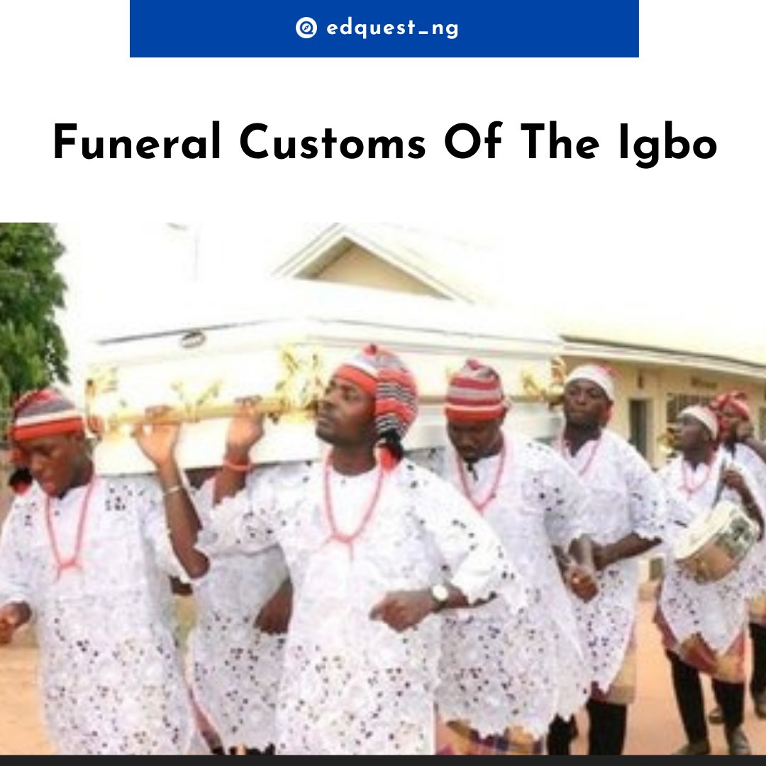 edquest_ng's tweet photo. Today, we are bringing you the funeral customs of the Igbo people of southeast Nigeria.
#Igbo #FuneralRites #IgboFuneralrites #Nigeriantribes #EdQuest https://t.co/eikiVfBUb1