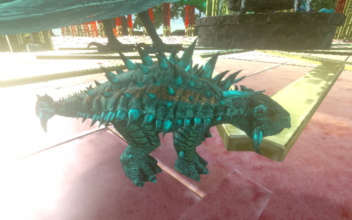 O Xrhsths くにまる Sto Twitter アンキロサウルス染色しました やっぱりシアンがお気に入りですw Arkモバイル ブリーディング アンキロサウルス