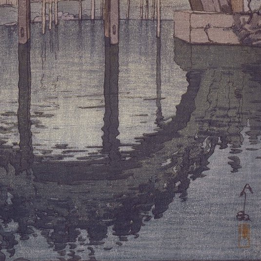 吉田博、落合徳川ぼたん園、希少な額装用画集より、新品高級額装付