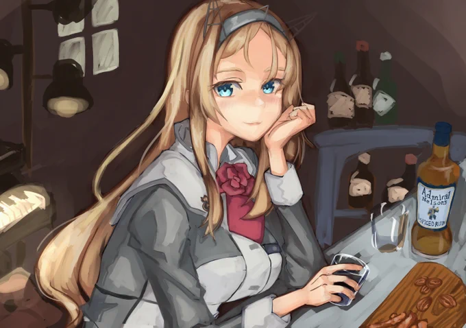 提督と晩酌する為に待っててくれてたネルソンさん。
普段は余だけれどもしかしてめちゃくちゃ美人なのでは……?
#艦これ #ネルソン 