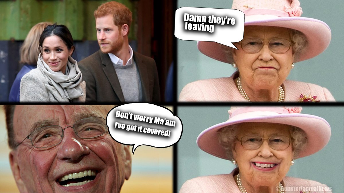 CounterfactualT's tweet photo. #MeganandHarry #TheRoyalFamily #TheQueen #RupertMurdoch The media has just gotta destroy people. https://t.co/QoQXEzCzH3