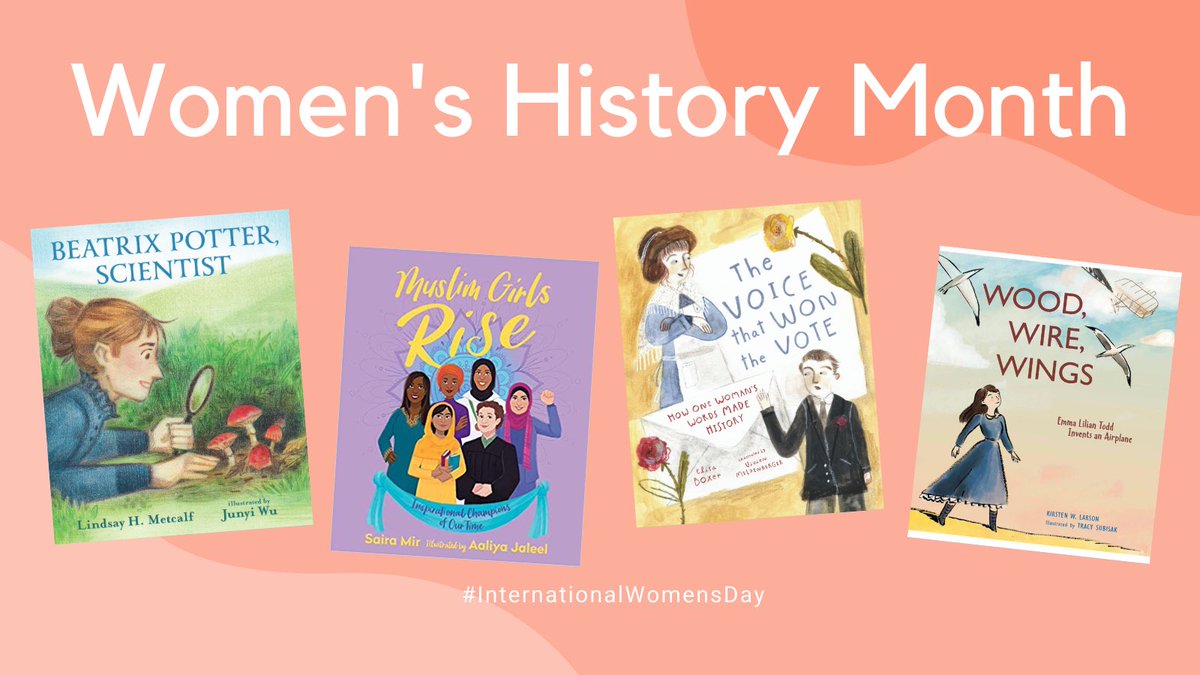 In recognition of #WomensHistoryMonth &amp; #InternationalWomensDay, the <a href="/Soaring20sPB/">Soaring20sPB</a> are giving away FOUR amazing #picturebook biographies by authors <a href="/eboxer/">Elisa Boxer</a> , @lindsayhmetcalf , <a href="/sairamirbooks/">SairaMirBooks HIATUS 🌙 Ramadan Mubarak!</a> &amp; <a href="/KirstenWLarson/">Kirsten W. Larson --NOT ACTIVE HERE</a> . Like/comment/RT to enter. U.S. entries only, winner drawn Fri, 3/12.