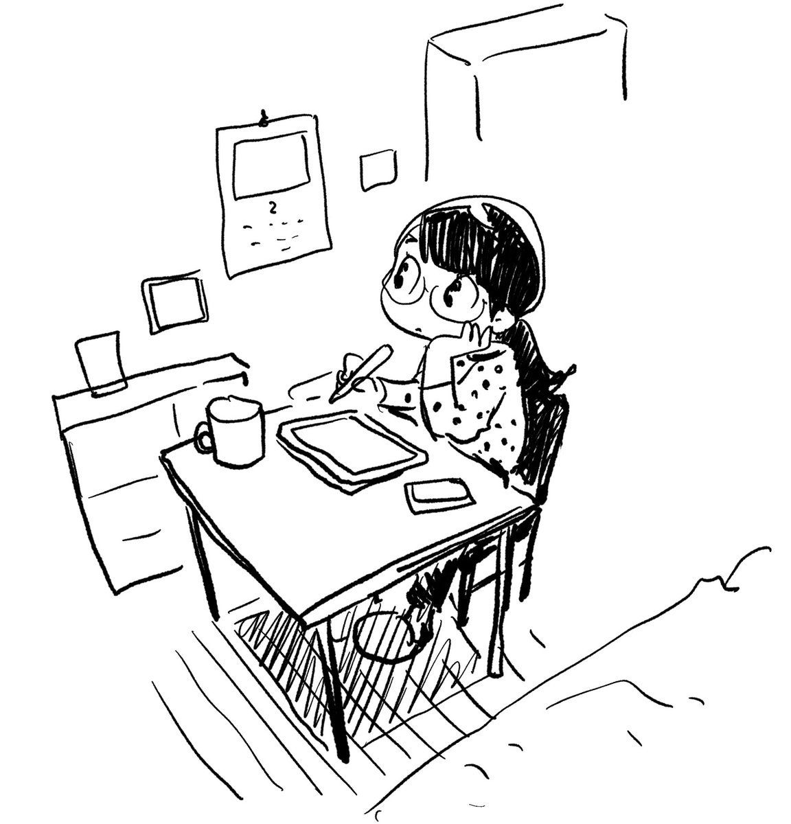 あ、カレンダー2月のままだ 