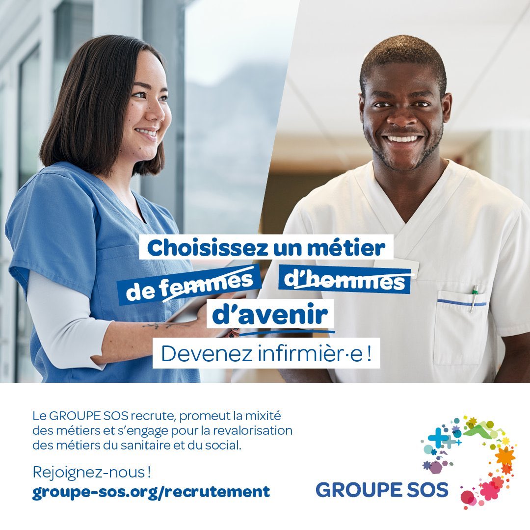 JMBorello's tweet photo. Le combat pour l’#égalité et l’#inclusion est une priorité du @GroupeSOS. Nous lançons une campagne autour de 4 de nos métiers : aide-soignant.e, infirmièr.e, travailleur·euse social, ouvrièr.e paysagiste. Mettons fin aux stéréotypes ! #8marsLeGROUPESOSagit https://t.co/nj6lELJMLN