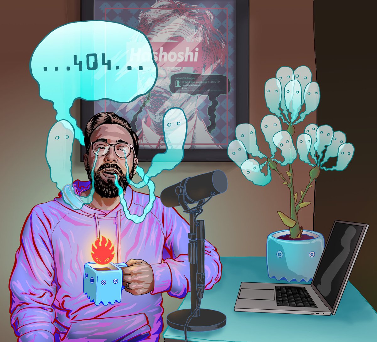 birbsonk's tweet image. Hashosi Soul. featuring @hashoshi4 @PhantasmaChain @ghostmarketio 
My submission for the for the #HashosiNFT #10kSOULart competition! $SOUL $KCAL