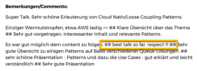 dtraub's tweet image. This kind of feedback makes realize how much I love my job ❤️

Thank you so much to all the attendees of my #OOP2021 talk. And thank you too, @oop_conference, for the opportunity!

Once again, the slides can be found here: slideshare.net/Dennis_Traub/a…