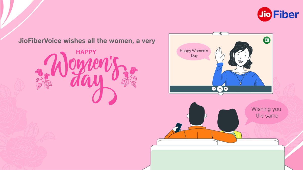 Here's a shout out to all the women in the world. You are the best. Happy Women's Day!! #JioFiberVoice #WomensDay #JioCall #JioJoin #jio