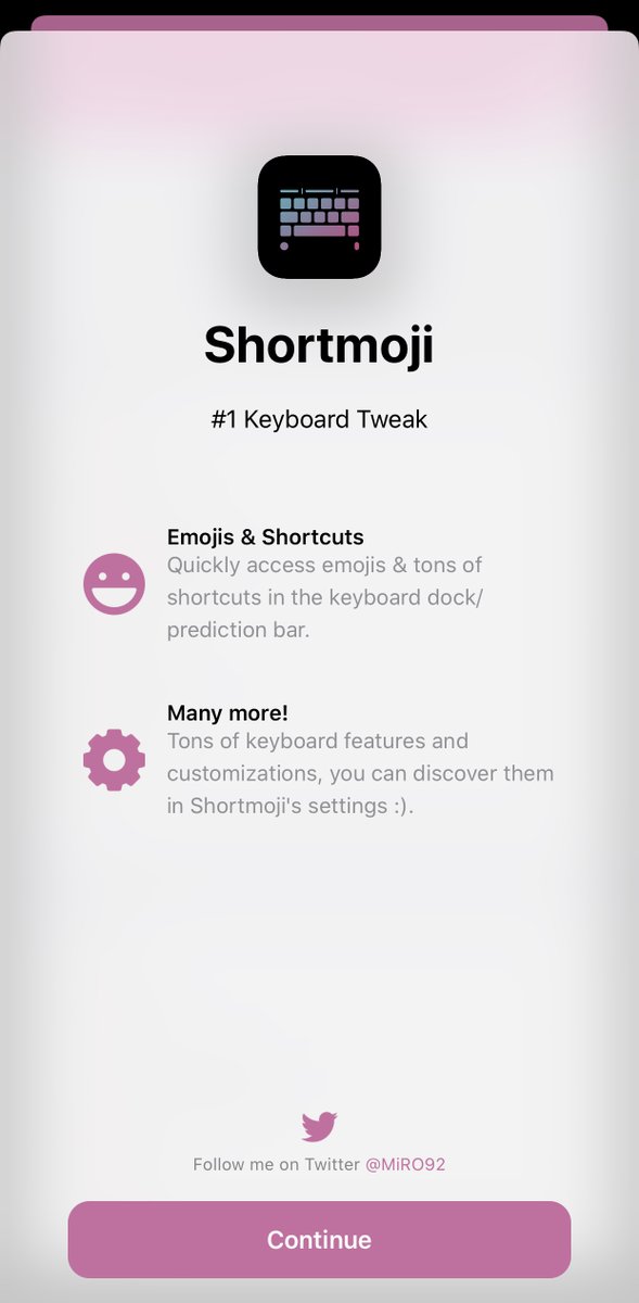 MiRO92's tweet image. #Shortmoji_2 is out!

I've re-wrote it from scratch (YES literally from scratch) it is a huge project so it took a lot of my time to finish but I made it happens :), now it loads/runs faster and way more efficiently than before.

Plz retweet and share 😄

reddit.com/r/jailbreak/co…