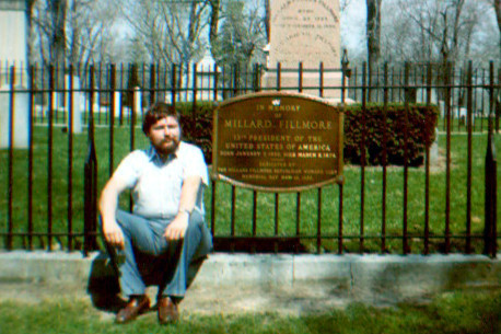 JRSchmidtPhD's tweet photo. Millard Fillmore died 147 years ago today.  Cool name, awful politics.  He's buried in Buffalo, between his two (non-concurrent) wives.  As a favor to my students, I visited his grave on the way to the 1973 ABC Tournament. https://t.co/HAYaqr5YHl