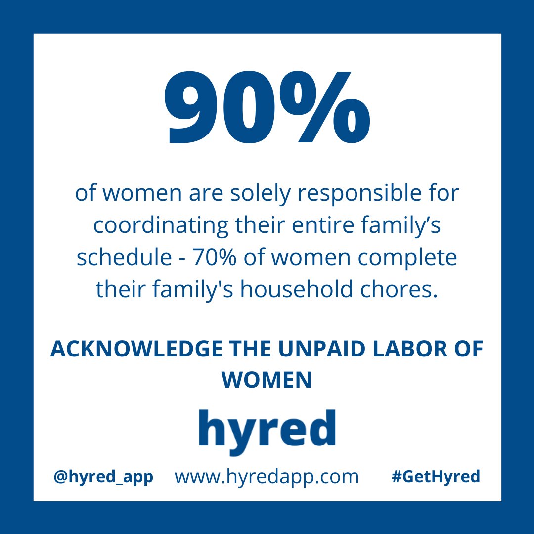 We must acknowledge all the factors surrounding the gender pay gap in professional settings.  Once they're done work, most women leave the office to go home and continue working (and not for their jobs). #GetHyred

#recruitment #genderpaygap #hiring #jobsearch #equality