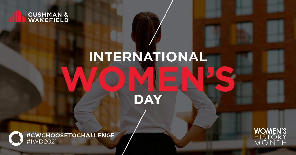 CushWake's tweet image. As we celebrate #InternationalWomensDay, we thank our outstanding colleagues for their contributions to our firm, the service they provide to clients and the impact they make in our communities every day &amp;gt;&amp;gt; cushwk.co/38lKpVD #CWChoosetoChallenge #ChoosetoChallenge #IWD2021