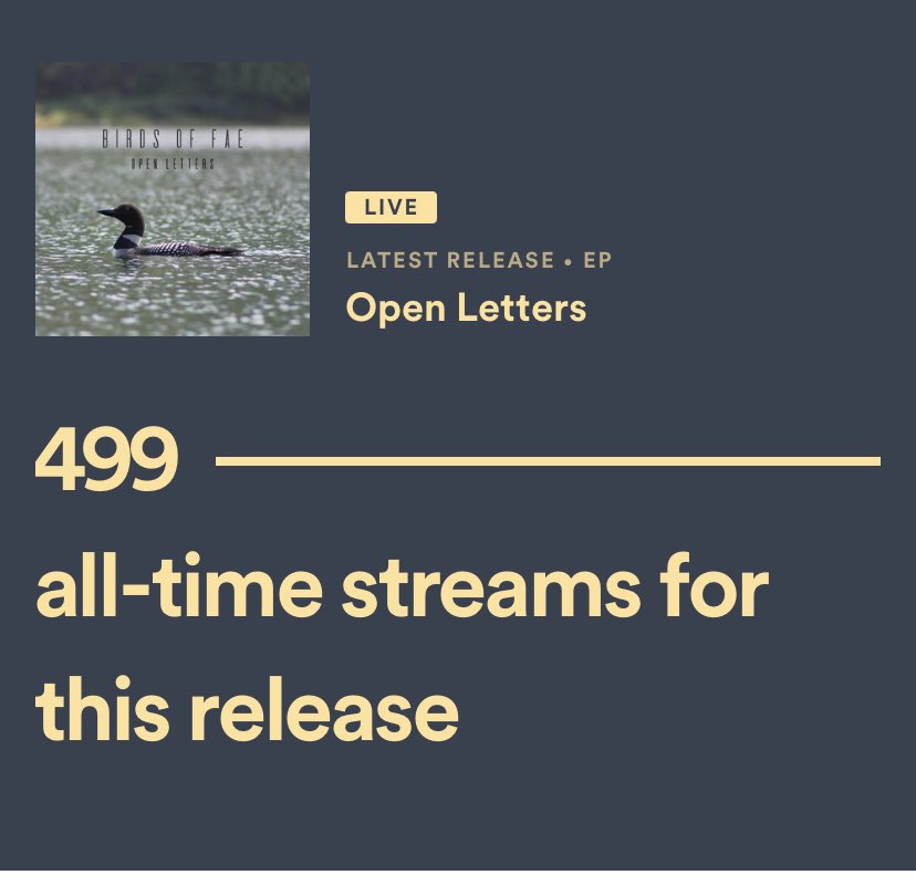 The feedback has been overwhelming. Never did I think I’d be part of a band with so much positivity and great vibes. I appreciate every single one of you who gave us feedback and praise for these songs ❤️