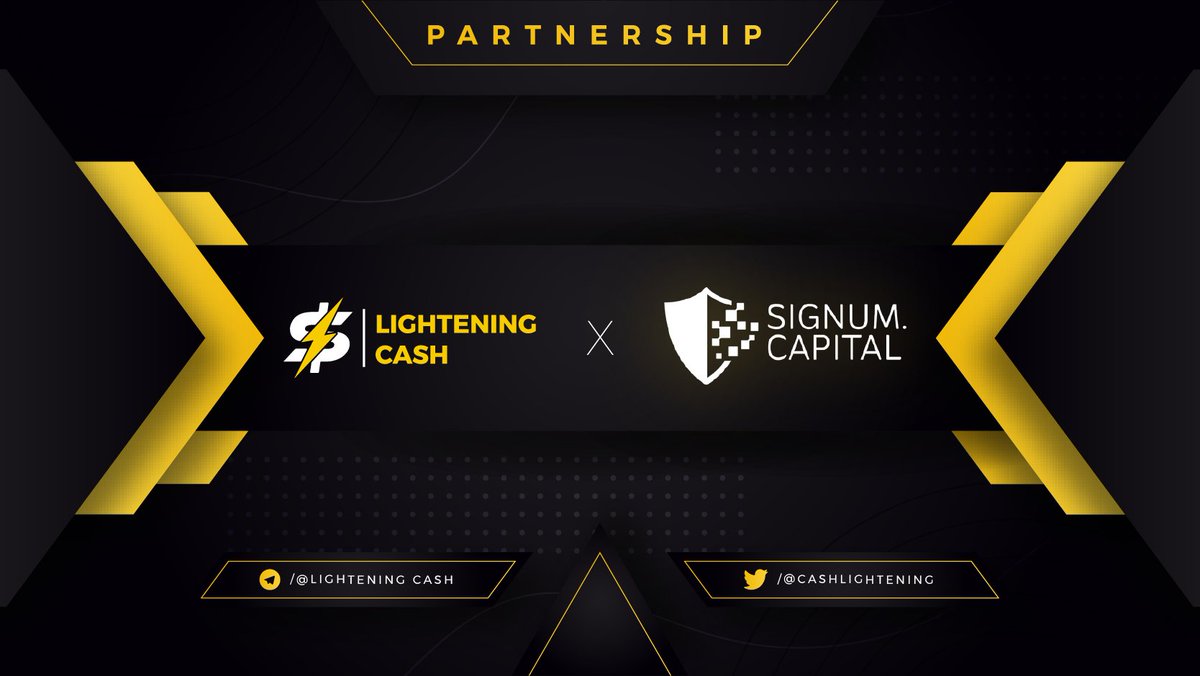 CashLightening's tweet photo. We are proud to enter partnership with @Signum_Capital, the elite blockchain investment and consulting firm in Singapore. The supporting of Signum Capital will strenthen our capibility in expanding our Privacy Protocol in blockchain space. $LIC #BSC https://t.co/sduMOwRb2N