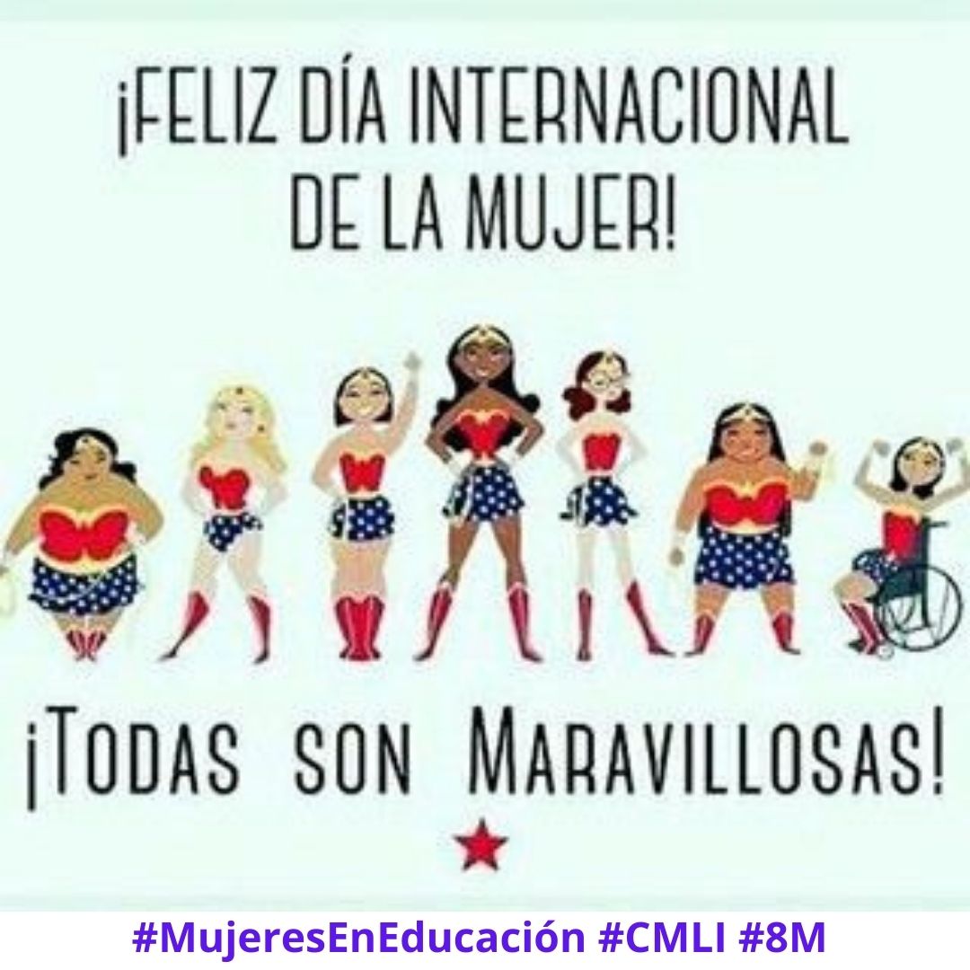 eulainmaculada's tweet photo. ¡Feliz Día de las #Mujeres! 

#MujeresEnEducación #CMLI #8M #8M2021 https://t.co/kRRU2DxFeX