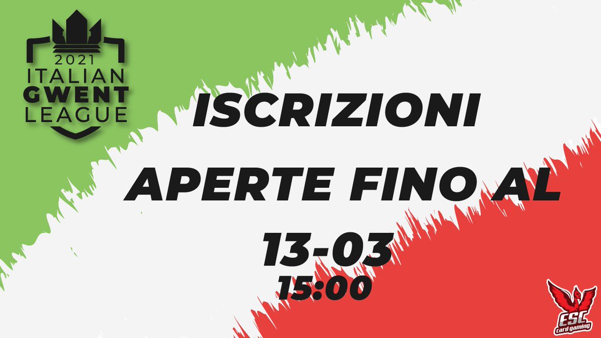 EscCardGaming's tweet photo. ⚔️ Metti alla prova le tue abilità nell'Italian Gwent League, il più grande torneo nazionale di Gwent! L'iscrizione è gratuita e il torneo è aperto anche a neofiti e principianti!
👉 https://t.co/oXYNA6P2S4
📆 Chiusura iscrizioni 13/3 (h. 15:00)
💰 Montepremi: €300
@Gwent_IT https://t.co/YvJKf9xDEU