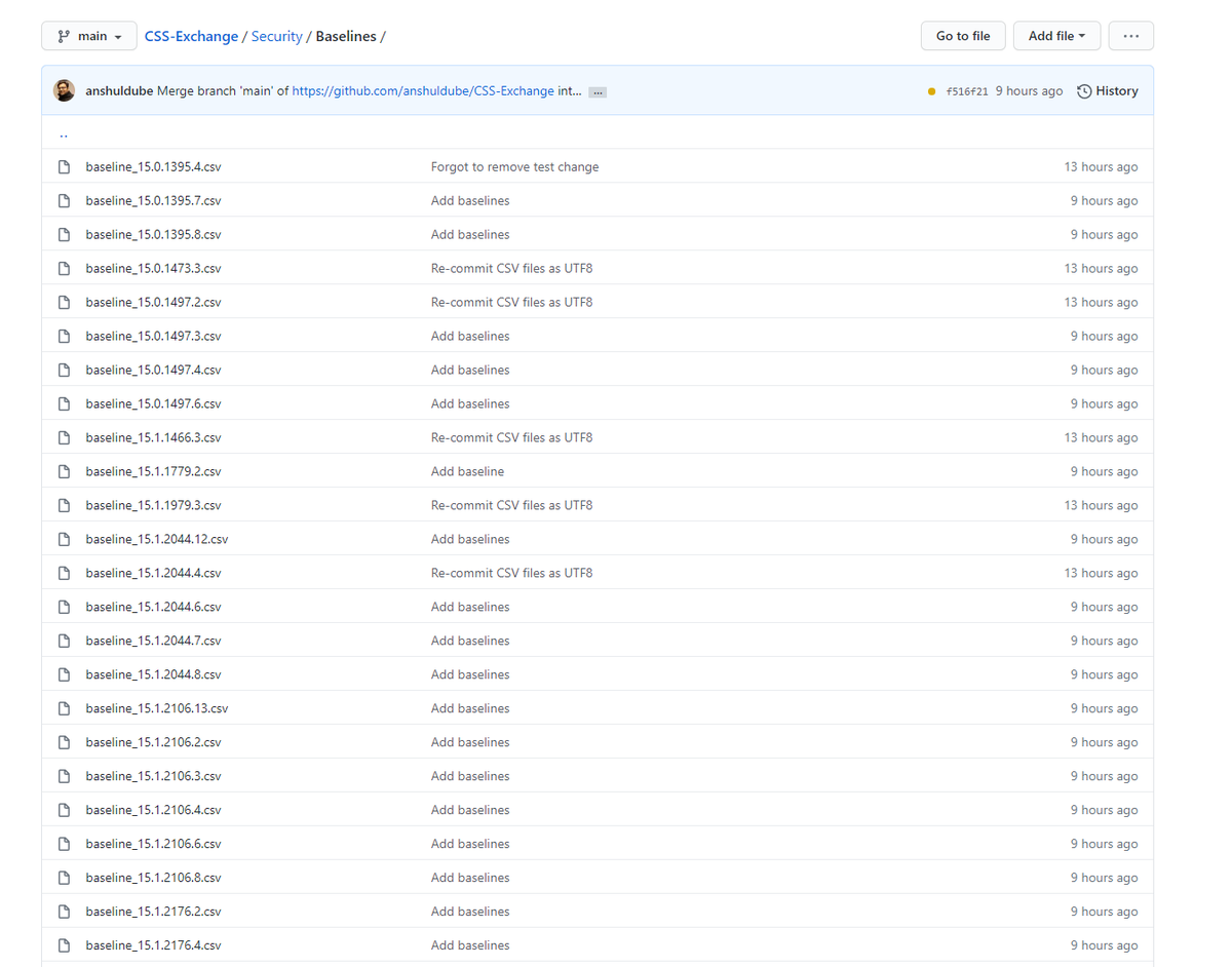 JohnLaTwC's tweet image. Looking for hashes of known good Exchange files? Here are hashes from the Exchange team:
github.com/microsoft/CSS-…