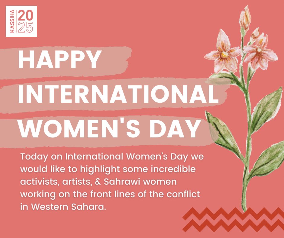 Kassiha2025's tweet photo. #InternationalWomensDay #FelizDiaDeLaMujer

Kassiha 2025 would love to celebrate this wonderful day by highlighting some incredible activists, #artists, and #Sahrawi women working on the front lines of the conflict in #WesternSahara.⠀
⠀
How will you be celebrating?

#IWD2021 https://t.co/5aEN9LW8iX