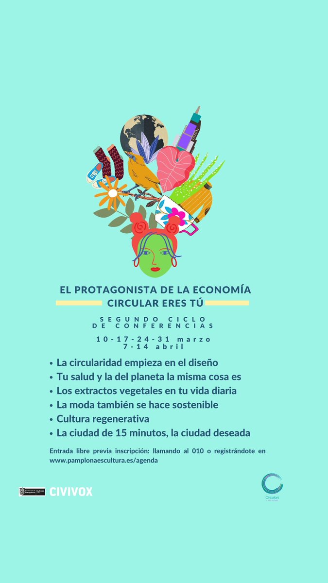Circularsfuture's tweet image. Llegó el momento. Segundo Ciclo de Conferencias sobre #EconomíaCircular orientada a la #ciudadanía que también es clave en la transición hacia una economía #regenerativa
Las charlas son presenciales y gratuitas, solo hay que reservar (📲010) plaza x tema de aforo #cambiosistémico