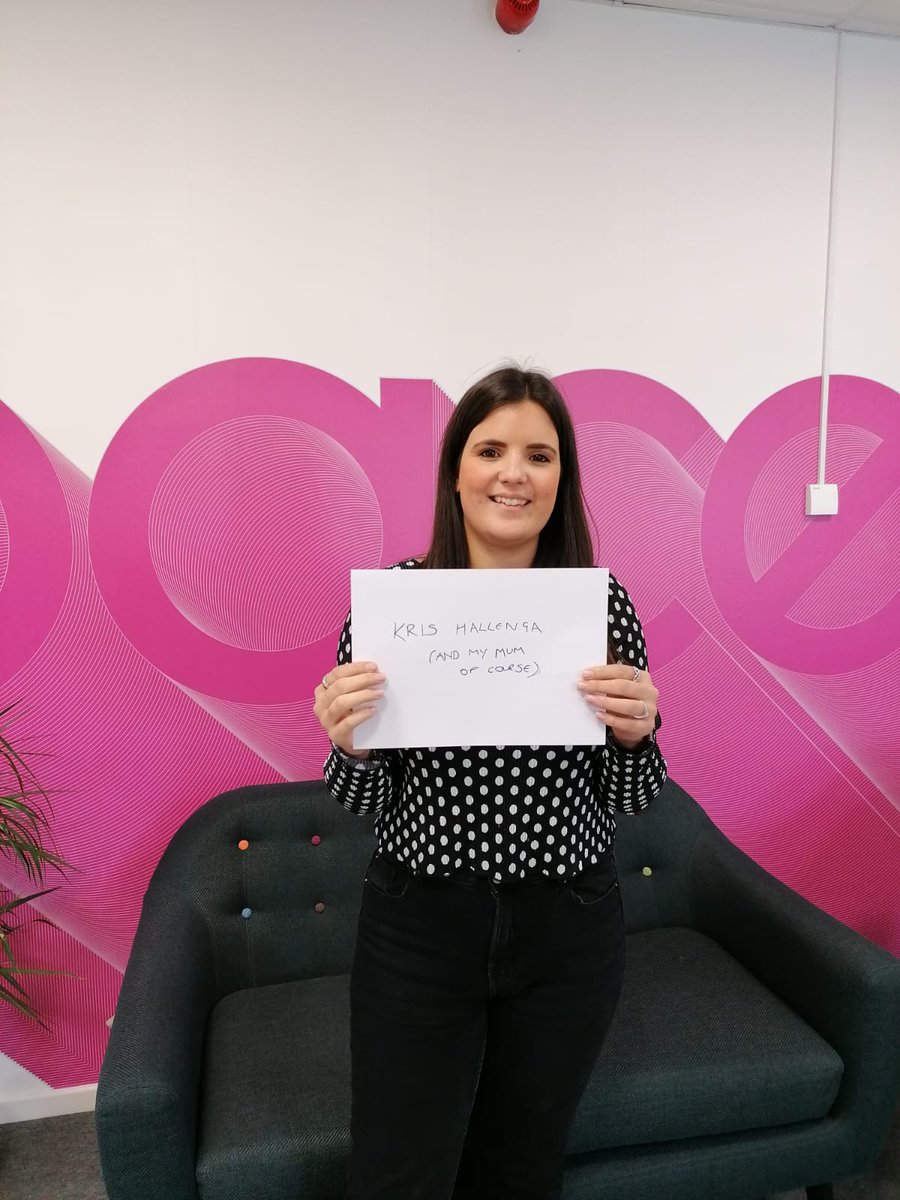 Becci 💬 <a href="/KrisPoB/">Kris Hallenga</a> is one of the founders of <a href="/CoppaFeelPeople/">CoppaFeel!</a> - despite fighting a cancer battle herself, the charity has found a genuine way to connect whilst raising awareness of the importance of checking your boobs.

And of course my mum, for endless support, hugs and cuppas!