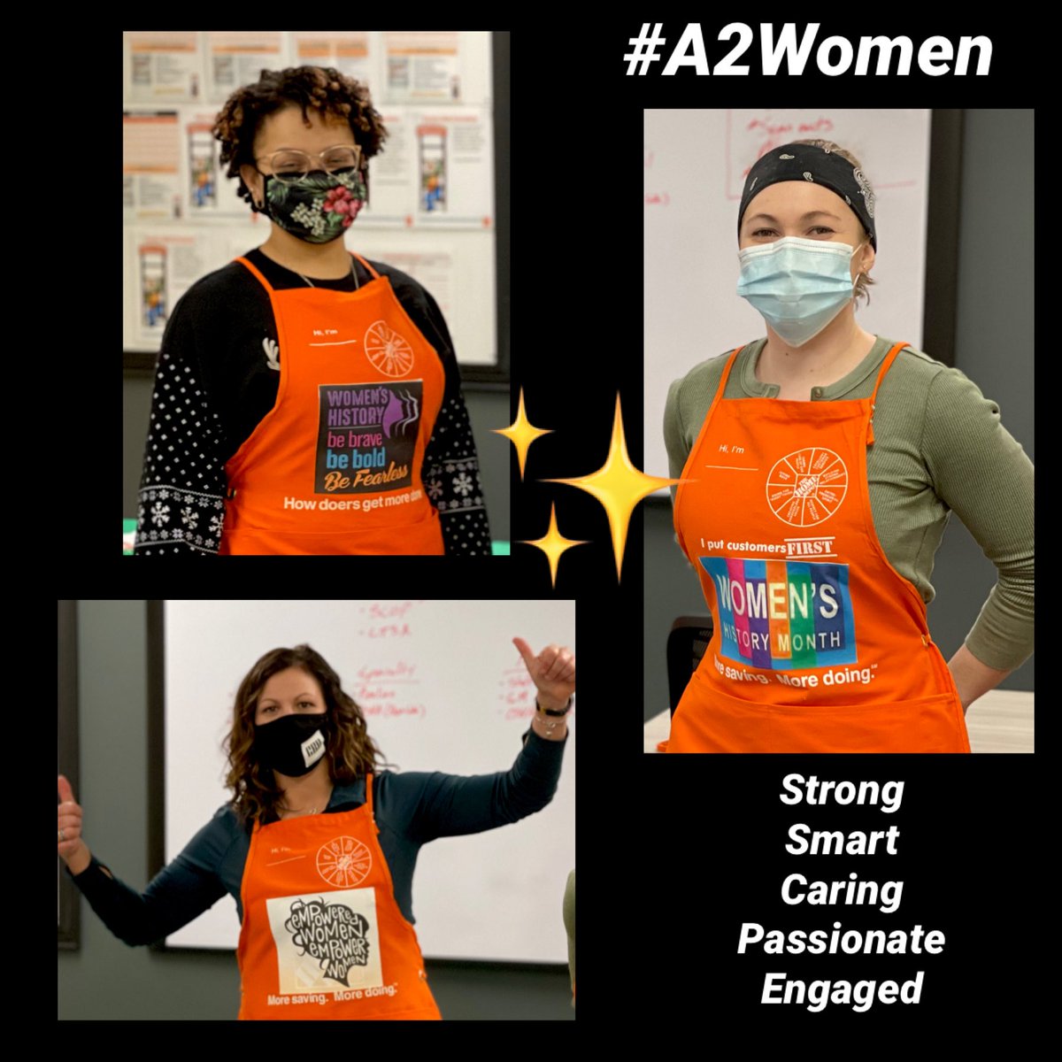 Recognizing these Amazing Ladies <a href="/A2HomeDepot/">Ann Arbor Home Depot</a> on #InternationalWomensDay <a href="/AJBenjamin15/">AJBenjamin</a> runs D21, @beckybad2 runs D26 and <a href="/SierraStinson6/">Sierra Stinson</a> is our Lead in D31. There’s nothing that they can’t do! 🧡#Fearless #Strong #Dynamic #8March #MWWomenHistory2021 <a href="/crystal_hanlon/">Crystal</a> <a href="/HouleHeather/">HeatherHouleTHD</a>