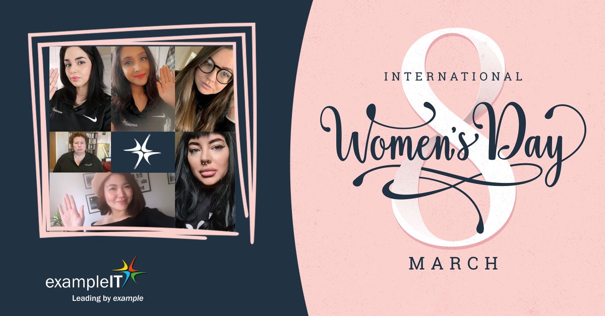 ExampleIT's tweet photo. Happy International Women’s Day! We want to thank the strong and amazing women at Example IT Limited. Your hard work and dedication is very much appreciated!
#ExampleIT #LeadingByExample #IWD #happyinternationalwomensday https://t.co/2BtDaA5MJf