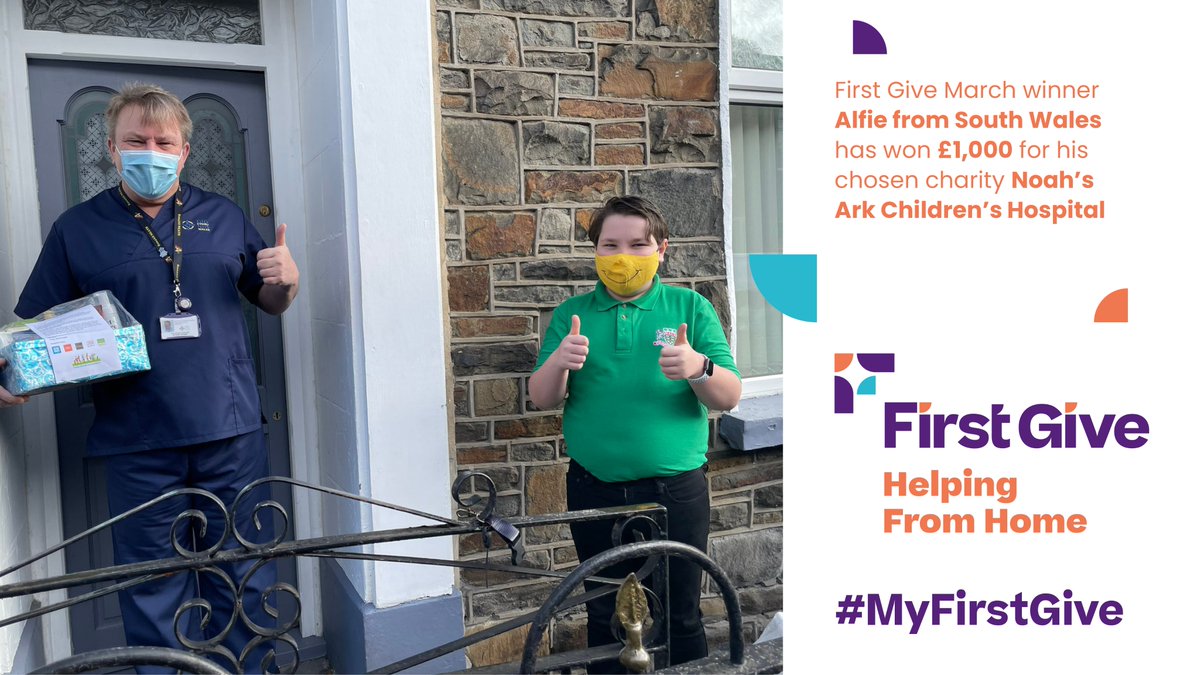 FirstGiveUK's tweet photo. Today we're announcing our #HelpingfromHome winners!
We'd like to congratulate @alfiefirstgive from @Main_MACS, our first winner. Alfie has been sending out lots of care packages of donated food to various key workers in his community such as nurses and firefighters. #MyFirstGive https://t.co/VXsqcLV6vj