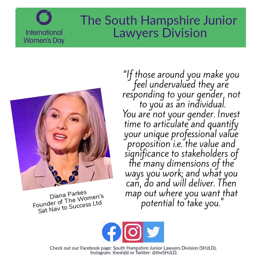theSHJLD's tweet photo. Diana is the Founder of The Women's Sat Nav to Success. Details on Dianaβs research can be found on https://t.co/hUlQfGrQEL
.
.
#IWD2021 #InternationalWomensDay2021 #Internationalwomensday #SHJLD #choosetochallenge #SouthHampshirJuniorLawyersDivision #JLD #JuniorLawyersDivision https://t.co/4PGiFCNrPV