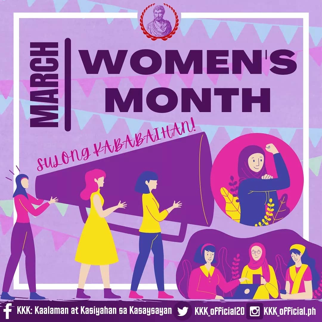 KKK_Official20's tweet photo. Nakikiisa ang samahan ng Kaalaman at Kasiyahan sa Kasaysayan sa pagdiriwang ng Pandaigdigang Araw ng mga Kababaihan o International Women's Day. Gayun rin naman sa pagdiriwang ng Buwan ng mga Kababaihan ngayong Marso. https://t.co/pXS4dc45wX