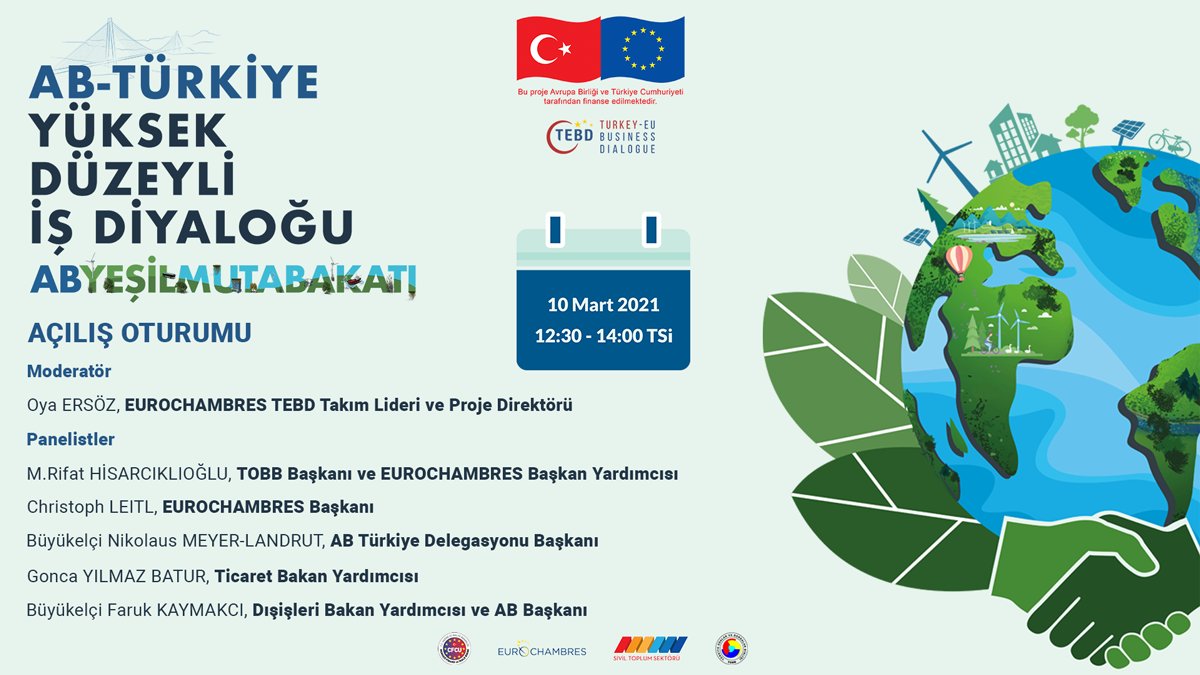 🗓️10-11 Mart 2021

AB-Türkiye Yüksek Düzeyli İş Diyaloğu yaklaşıyor! Açılış oturumumuz için degerli konuşmacılarımıza göz atın! #TEBDHLBD

Kaçırmayın, Kayıt olun ve Katılın ➡️ bit.ly/3aoQLVr