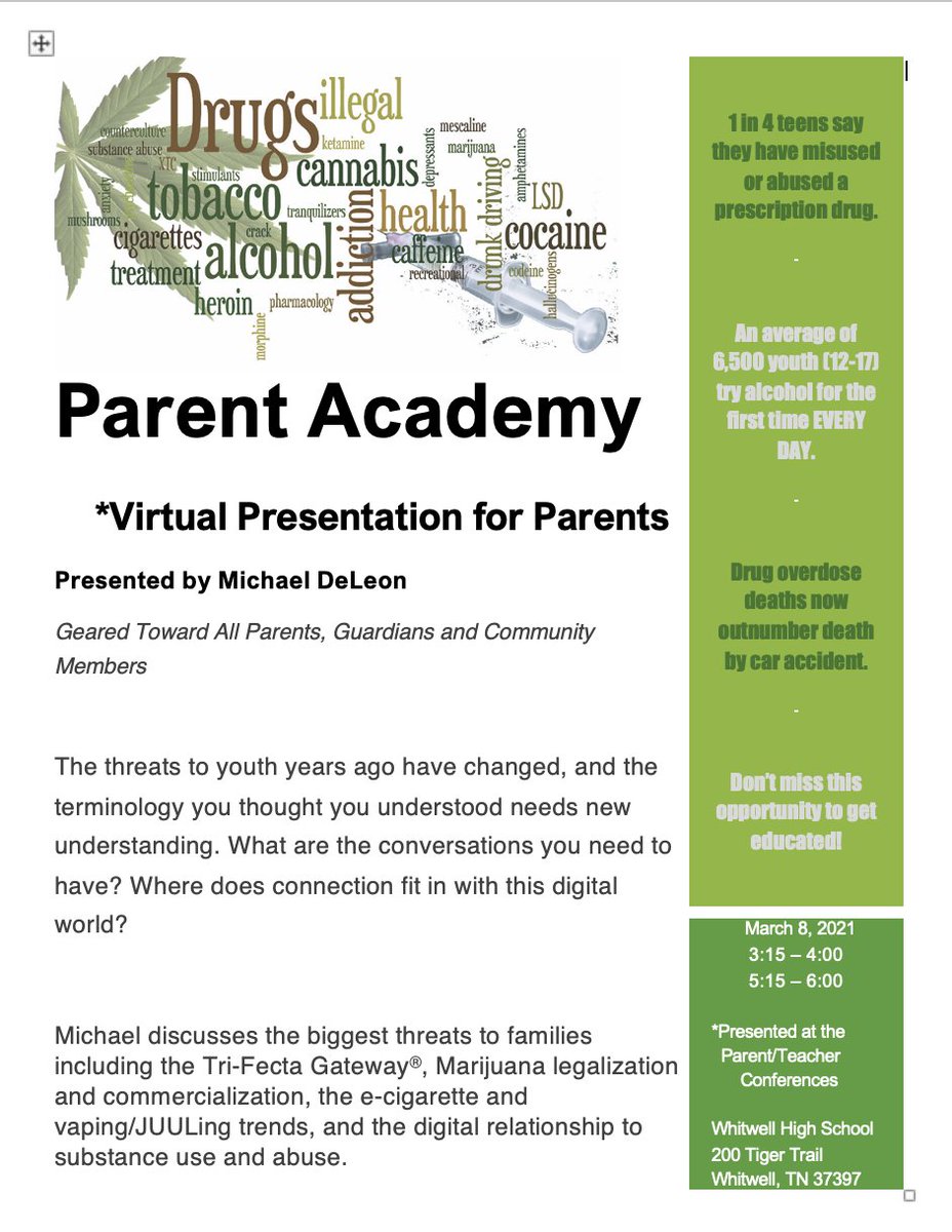 Tonight at WHS during Parent Teacher Conferences.

#WHSTigers