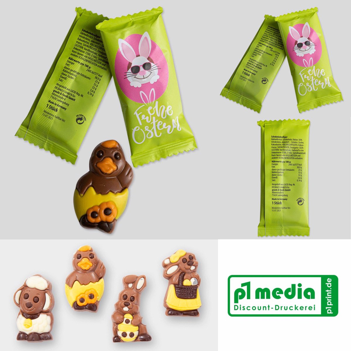 NEU: #Schoko-#Osterfiguren 🐣🍫
So entstehen süße #Ostergrüße, die sich ideal als #Werbegeschenke eignen. #Verpackung bedruckt mit Ihrem Motiv.

Infos &amp; Preise:
p1print.de/schoko-osterfi…

#ostern #süssewerbung #werbemittel #werbeartikel #giveaway