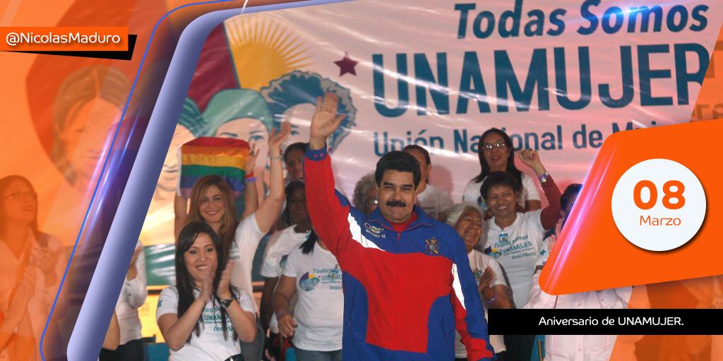 Felicito a las guerreras de UNAMUJER, que hoy celebran su 6° aniversario. Ustedes, con su liderazgo, han hecho de este movimiento un espacio para el encuentro, acompañamiento y defensa de los derechos de las mujeres venezolanas. ¡Rumbo al Socialismo Feminista!