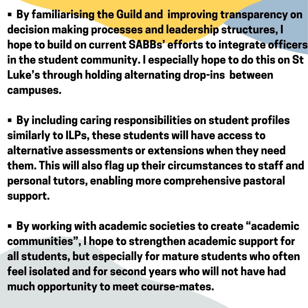 Candidate manifestos are live! 🎉 

Visit bellaandreae.wixsite.com/bella4vpeducat… for more details!

We are one week from voting, so I thought I would give you an insight into some of the policies I have developed to make sure that NO STUDENT GETS LEFT BEHIND. 

#MyVoiceForYourProgress #Bella4VP