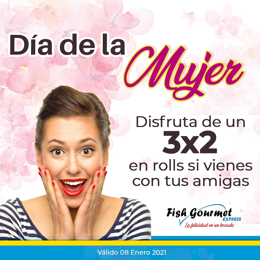FishGourmet's tweet photo. Dios dijo: "Hágase lo más hermoso del universo" y creó a la ¡MUJER! ❤️✨

¡Hoy es un día especial y queremos festejar contigo!👩🏻💐

Disfruta de un 3x2 en todos nuestros rolls, si vienes sólo con tus amigas, hermanas y madres: Al comprar 3 rolls, el de menor precio te sale gratis. https://t.co/DAuza1eBfT