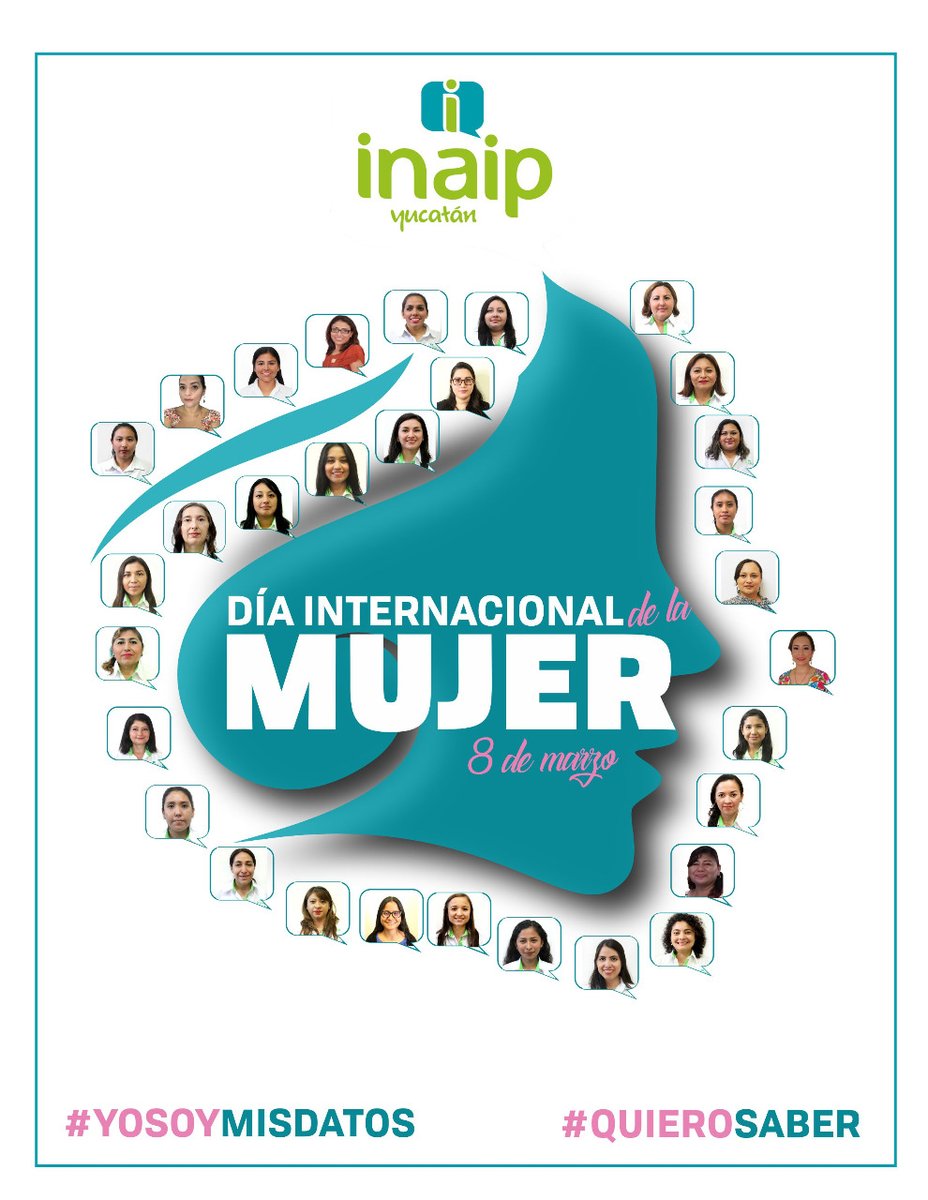 Inaip's tweet photo. (1/2)El Inaip Yucatán reconoce hoy y todos los días a cada una de las mujeres que integran el Instituto por su liderazgo, fuerza, valía y la extraordinaria labor diaria y constante para garantizar a la ciudadanía su derecho a saber y la protección de sus datos personales #8M2021 https://t.co/YEKVuMKP60