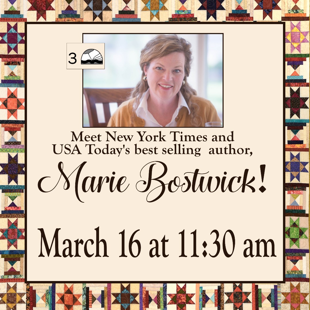publibann's tweet image. Meet author, Marie Bostwick!
Tuesday, March 6 at 11:30 am.
Meet and greet with Marie Bostwick, New York Times and USA Today&apos;s best selling author.