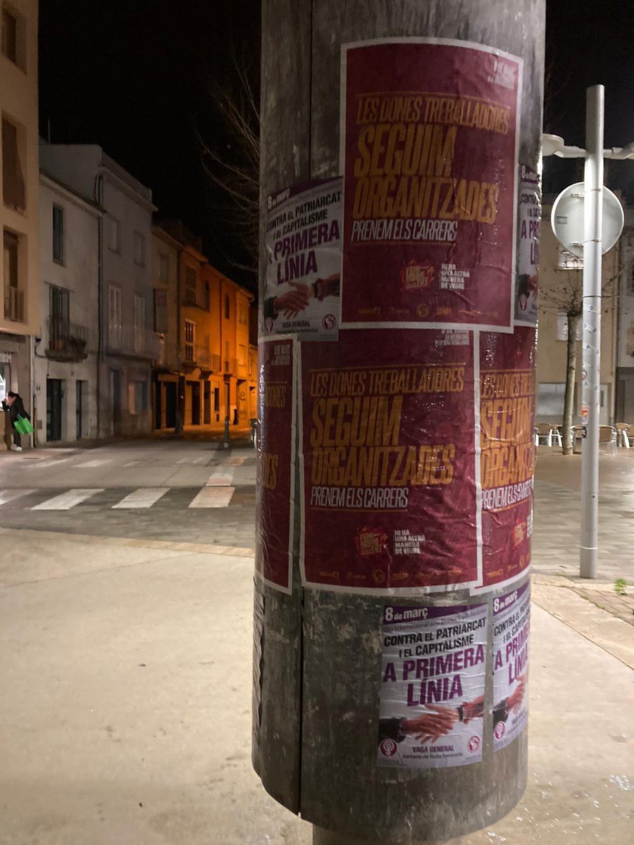 ♀️ #8M | Només organitzades podrem fer front a la nova ofensiva capitalista i patriarcal. Avui, arreu dels territori, les dones treballadores #PrenemElsCarrers