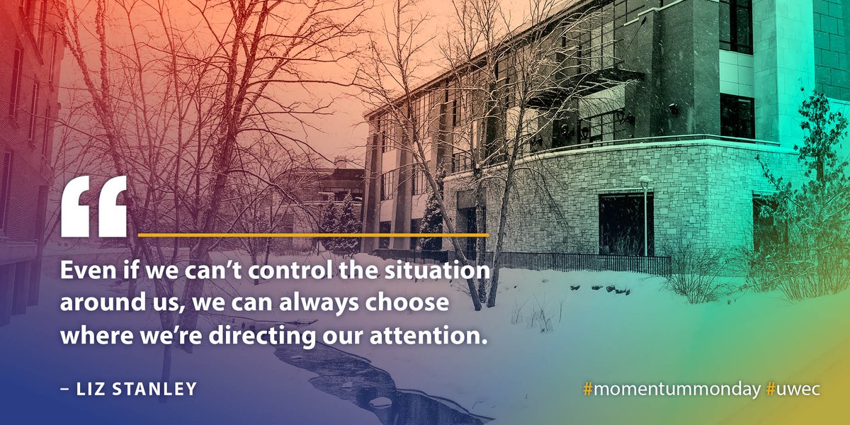 When you're surrounded by negativity, try to focus your attention on the positive. #uwec #momentummonday