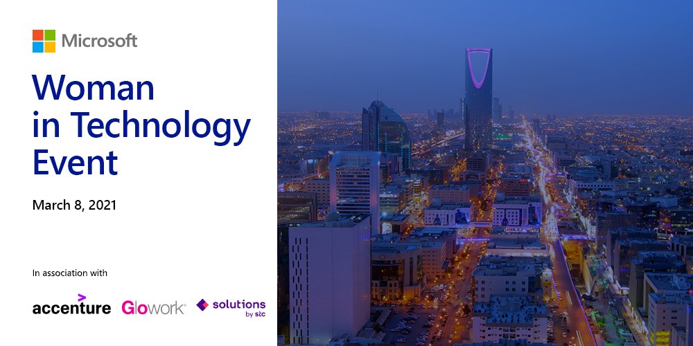 Microsoft_Saudi's tweet photo. بهدف تمكين المرأة في يومها العالمي، سلطنا الضوء على النجاحات والإلهامات في حدث   #WomenInTech 

شكرا للمتح��ثين:

@KS_AlSaleh , Glowork Group
@dalsobayel ,Solutions by stc
@ralshareef , KSA Accenture
@Zainab_Alamin , Microsoft 

#يوم_المرأة_العالمي https://t.co/FtjhS2vhTZ