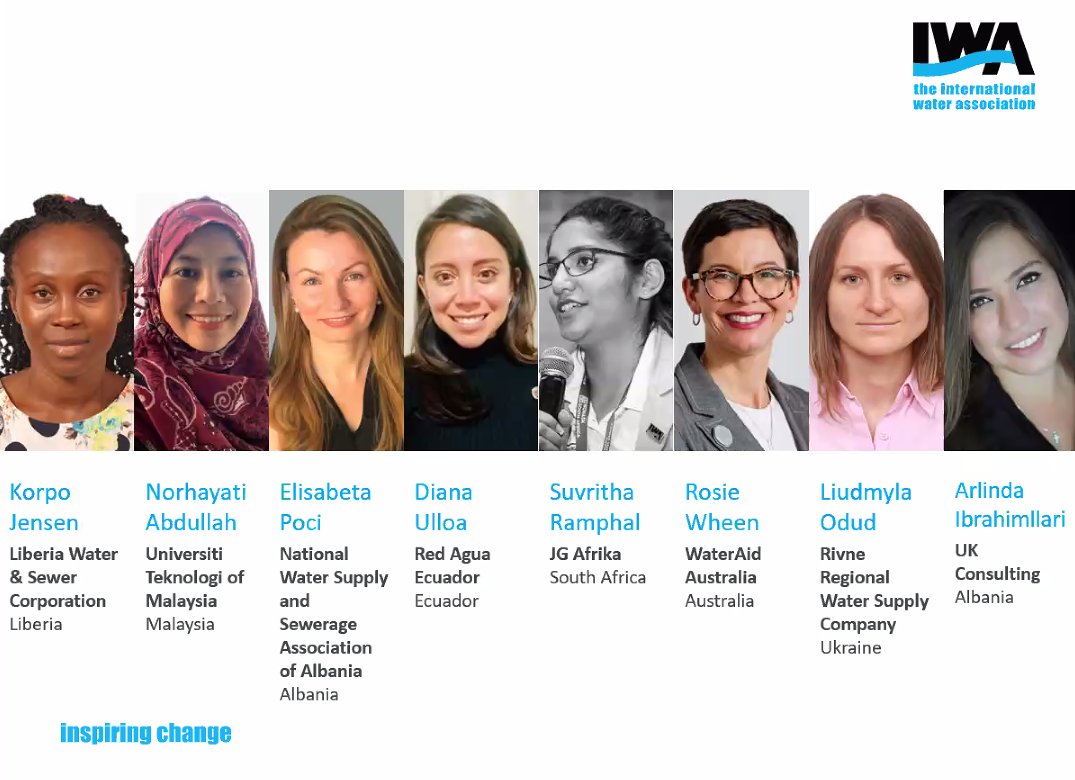 Look at this panel!! Amazing representation today during the <a href="/IWAHQ/">International Water Association</a> webinar "#EmpoweringWomen in #Water". So happy to celebrate #InternationalWomensDay with these amazing women. 
#IWAWomenLeaders