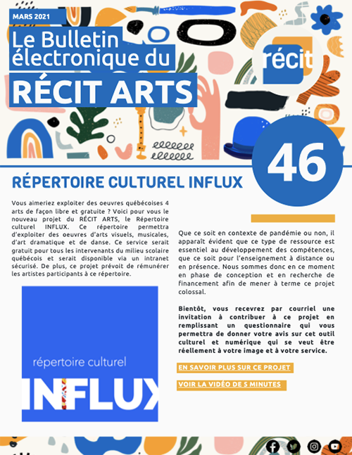recitarts's tweet photo. Voici notre dernier bulletin électronique ! https://t.co/pFeEjM9m74 https://t.co/rM8pfSbfBa