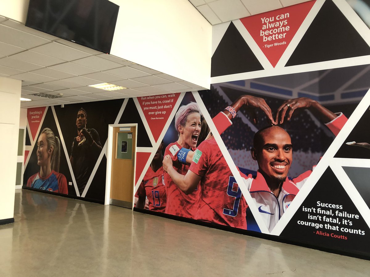 NjenkinsRAS's tweet image. Amazing new feature wall in our PE department.
