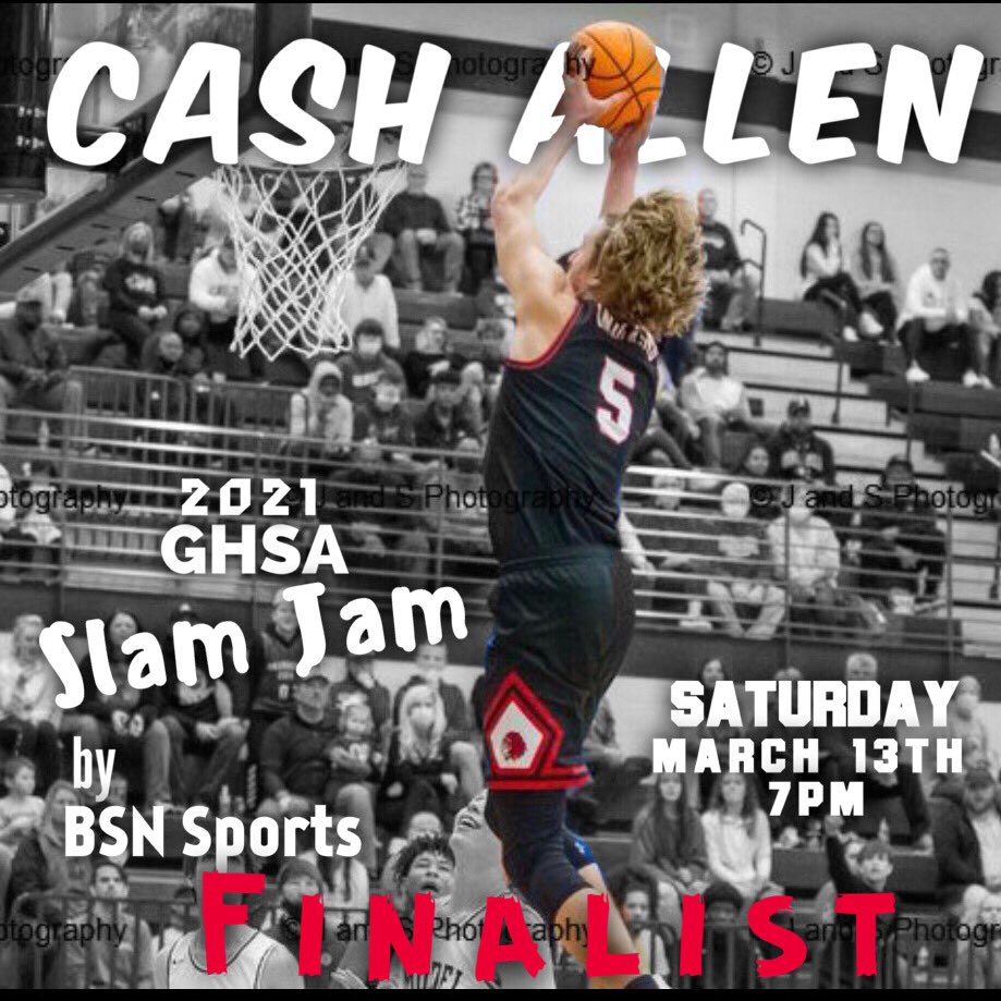 Region7AASports (@region7aa) on Twitter photo Region 7AA’s Cash Allen is one of three FINALISTS selected for the 2021 GHSA Slam Jam in Macon this Saturday Match 13th! The 6’8” senior from Chattooga has offers for football and basketball and is narrowing his choices to a Top 5. @ghsa <a href="/ChattoogaHoops/">Chattooga Basketball</a> <a href="/CHS_TribePride/">Chattooga Football</a> <a href="/7Allen3/">Cash Allen</a> Region 7AA’s Cash Allen is one of three FINALISTS selected for the 2021 GHSA Slam Jam in Macon this Saturday Match 13th! The 6’8” senior from Chattooga has offers for football and basketball and is narrowing his choices to a Top 5. @ghsa <a href="/ChattoogaHoops/">Chattooga Basketball</a> <a href="/CHS_TribePride/">Chattooga Football</a> <a href="/7Allen3/">Cash Allen</a>