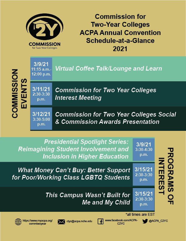Check out the <a href="/ACPA_C2YC/">ACPA C2YC</a> events for #ACPA21 <a href="/ACPA/">ACPA</a>