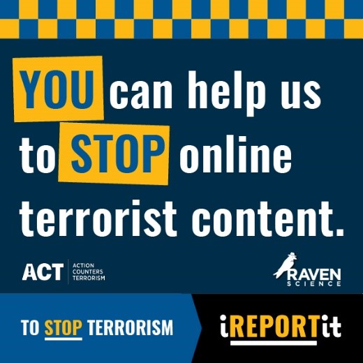 HumbPolPrevent's tweet photo. Terrorist content online has consequences in real life. Report disturbing content using iREPORTit

It’s easy, speedy &amp; anonymous. Download it now: 

🍏 Apple iOS:https://t.co/hTGKnzaHMu

🤖 Android:https://t.co/dBWguUkE1B

To STOP terrorism, #iREPORTit https://t.co/GCTOnemDYG