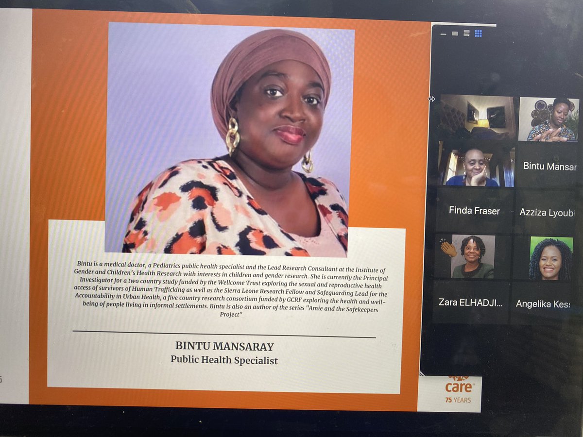 💣 #IWD2021 Panel on <a href="/care_leone/">CARE Sierra Leone</a> with <a href="/SheriffTania/">Tania Fraser</a> <a href="/BintuMansaray9/">Bintu Mansaray</a>  and Yatta Musa.

Also really great moderating by <a href="/MinaBilkis/">Mina la Raconteuse ✨🦋</a> as we discuss the pandemic on women and girls. #sierraleone