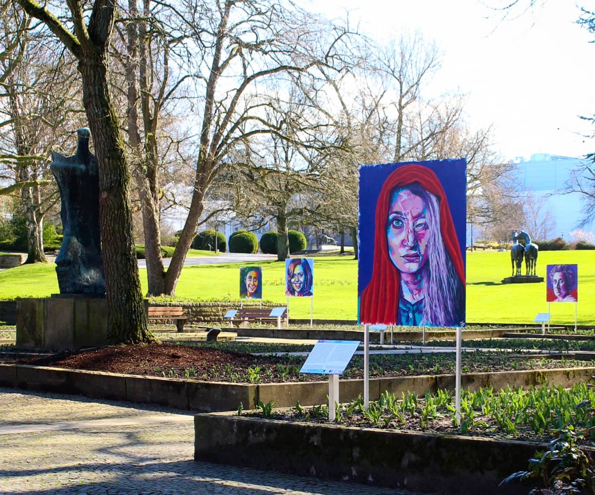 OlisTweets's tweet photo. Today on March 8th, 2021, we celebrate the 110th #InternationalWomensDay. But I also celebrate the opening of my open-air art exhibition "Fearless Women".  I feel so honored that I have the chance to work together with wonderful women and that we made this possible! https://t.co/QvUUFmls8v