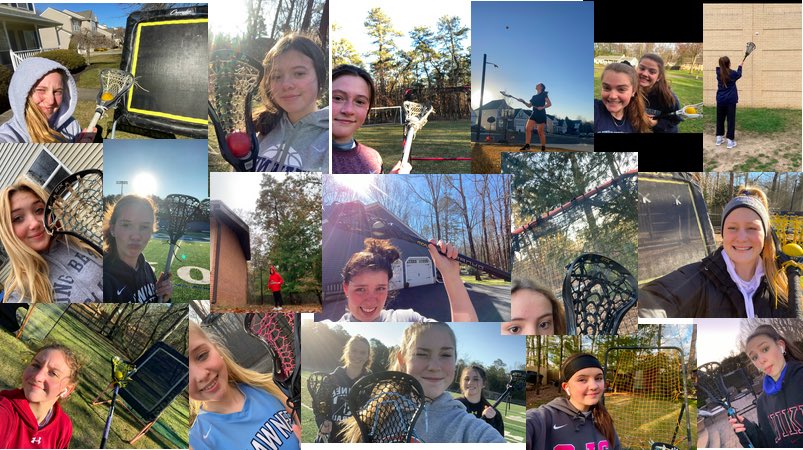 ShawneeLax's tweet photo. Virtual season stickwork selfies 🤳🏻🥍💙 #shslax21 #virtualszn https://t.co/aOku5SK6CA