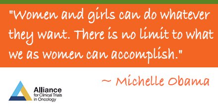 In honor of Women's History Month, Alliance celebrates all the women who play a vital role in cancer care, research and advocacy. Hats off to you! <a href="/ALLIANCE_org/">Alliance for Clinical Trials in Oncology</a> <a href="/SWOG/">SWOG Cancer Research Network</a> <a href="/eaonc/">ECOG-ACRIN Cancer Research Group</a> <a href="/NRGOncology/">NRG Oncology</a> <a href="/CDNCancerTrials/">CCTG</a> <a href="/COGorg/">Children’s Oncology Group</a> <a href="/theNCI/">National Cancer Institute</a> #NCTN #NCORP #womenshistorymonth